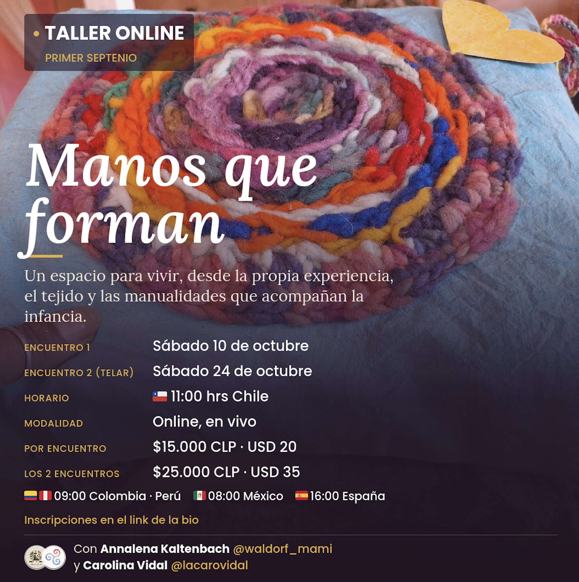 Manos que forman · Online
